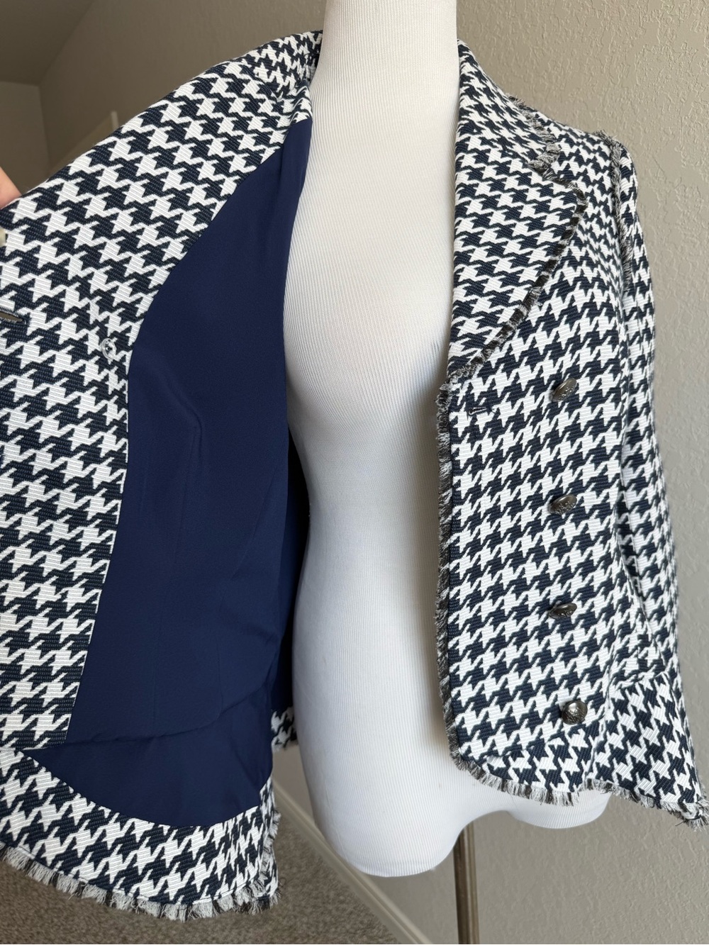 Etcetera Houndstooth Peplum Blazer - Picture 5 of 12